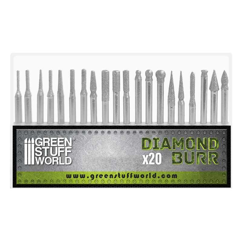 Diamond Burr Set with 20 tips