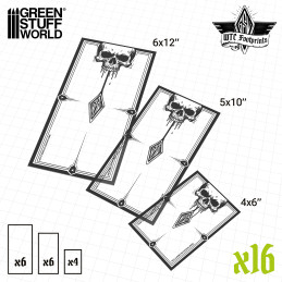 Set de Glasspack Footprints transparentes con Craneos - 10 Edición compatibles con Warhammer 40k | 40k Footprints