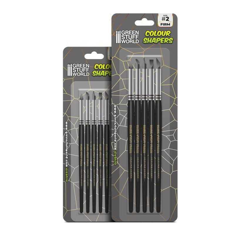 Colour Shapers Brushes COMBO 0 and 2 - BLACK FIRM | Silicone Tools