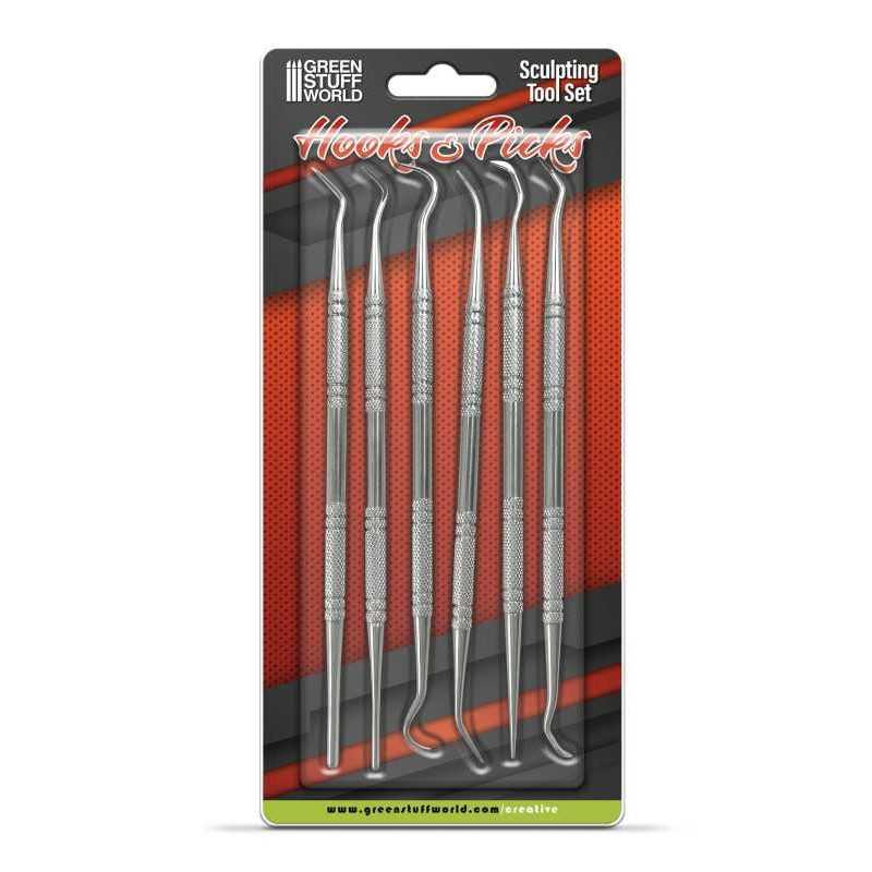 6x outils de sculpture COURBES | Outils en Métal 6x outils de sculpture COURBES | Outils en Métal