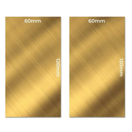 BRASS Metal sheets 60x120mm (Pack x2) | Brass