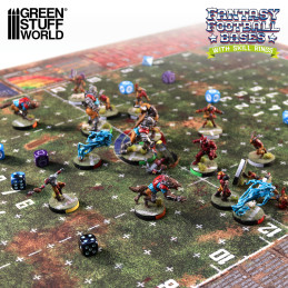 Blood Bowl Miniaturbasen mit Skill Rings | Blood Bowl Bases mit Skill-Ringen