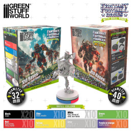 Blood Bowl Bases with Skill Rings | Fantasy Football bases with Skill Markers