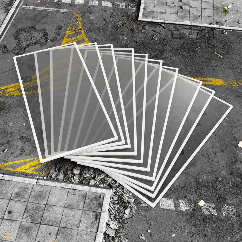 WTC Einfache Gelände-Footprint aus Glasspack kompatible mit Warhammer 40k