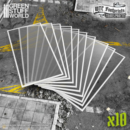 WTC Einfache Gelände-Footprint aus Glasspack kompatible mit Warhammer 40k