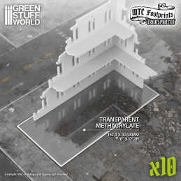 Glasspack Footprints WTC Base compatibilie con Warhammer 40k Glasspack Footprints WTC Base compatibilie con Warhammer 40k