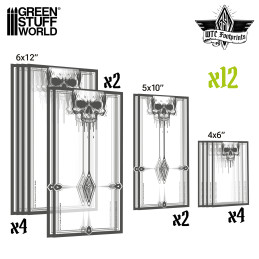Set de Glasspack Footprints Craneos transparentes - 10 Edición compatibles con Warhammer 40k | 40k Footprints