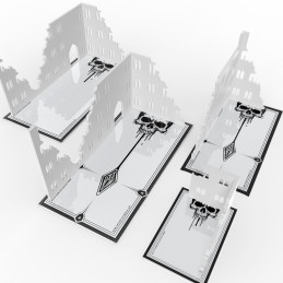 Set di trasparenti Glasspack Footprints WTC - 10a edizione compatibili con Warhammer 40 000 | 40k Footprints