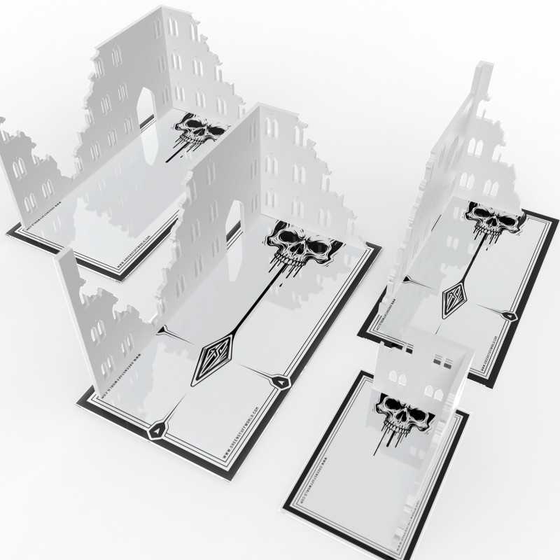 Set di trasparenti Glasspack Footprints WTC - 10a edizione compatibili con Warhammer 40 000 | 40k Footprints