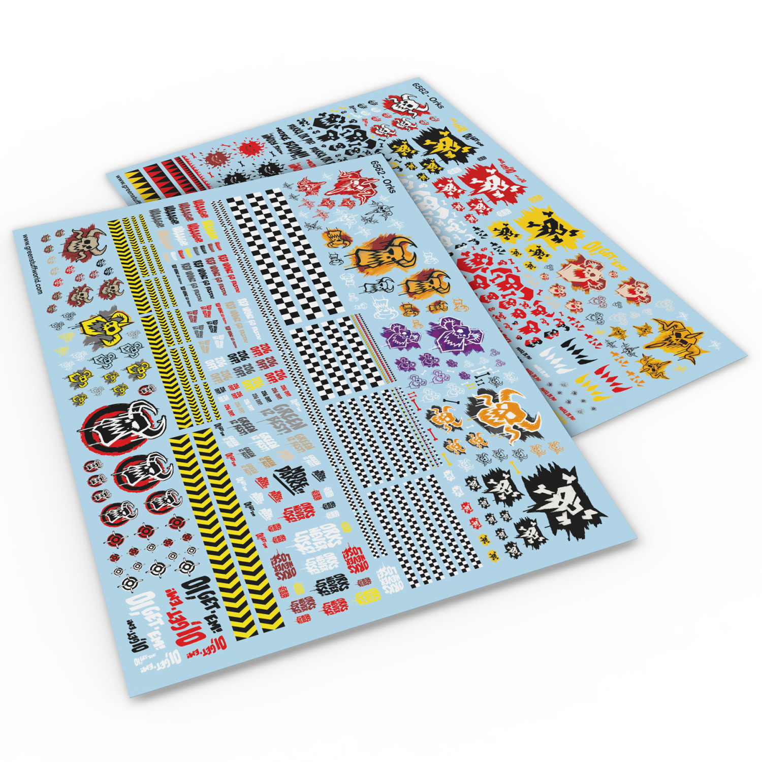 Decals ad acqua Orchi | Decalcomanie con simboli Ork