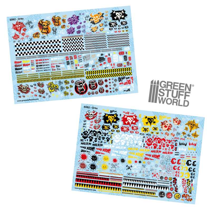 Decals ad acqua Orchi | Decalcomanie con simboli Ork