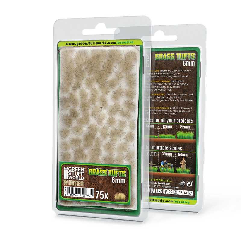 Touffes d'herbe - Tuft 6mm - Blanc Hiver Touffes d'herbe - Tuft 6mm - Blanc Hiver