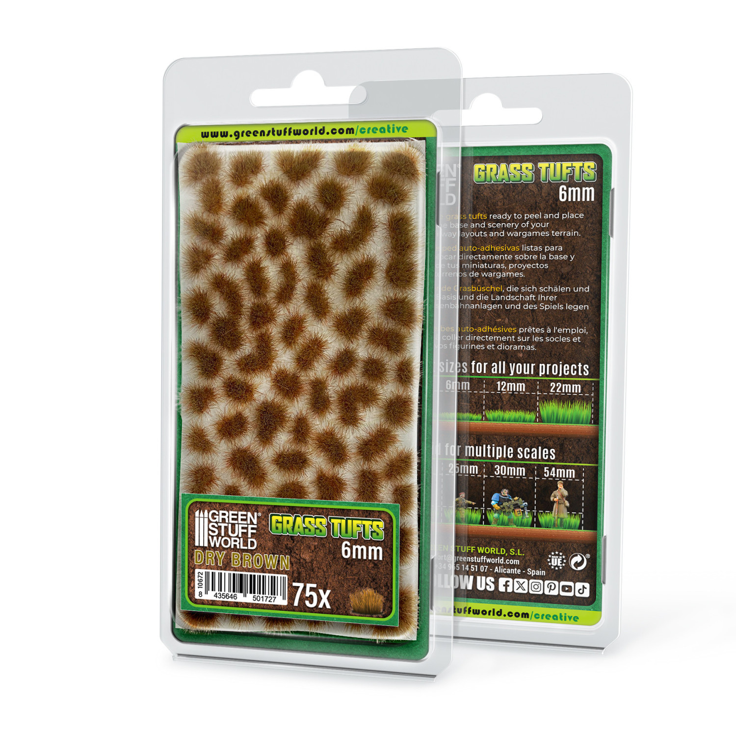 Static Grass Tufts 6mm - Dry Brown