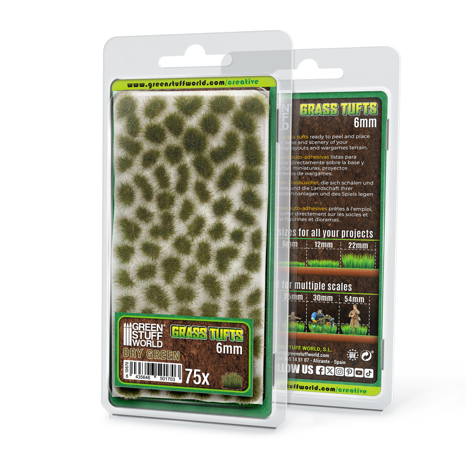 Touffes d'herbe - Tuft 6mm - Vert Sec