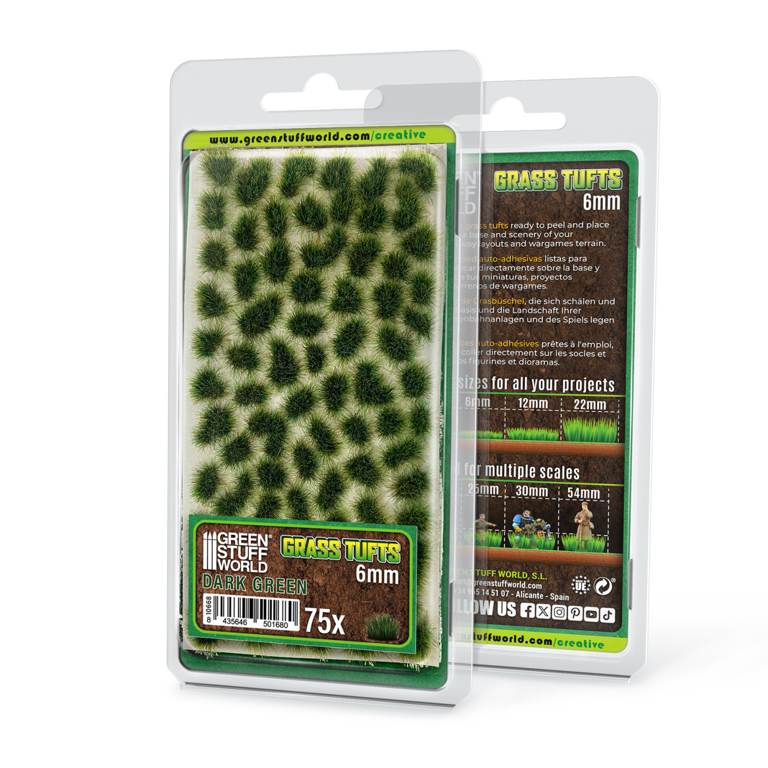 Static Grass Tufts 6mm - Dark Green