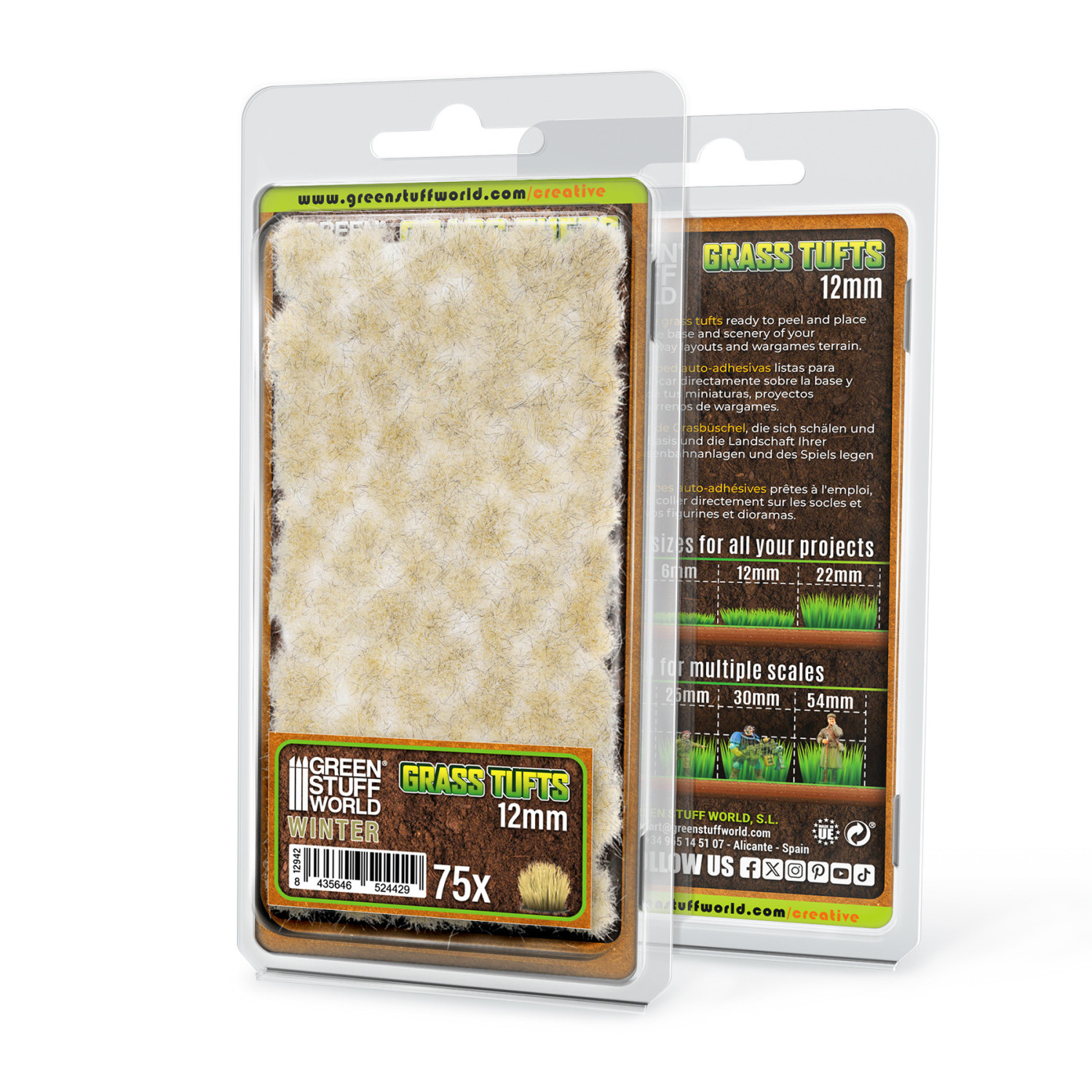 Grasbüschel - Tuft 12mm - Weiss Winter