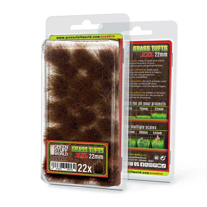 Grass TUFTS XXL - 22mm self-adhesive - BURNT | Basing Materials Grass TUFTS XXL - 22mm self-adhesive - BURNT | Basing Materials