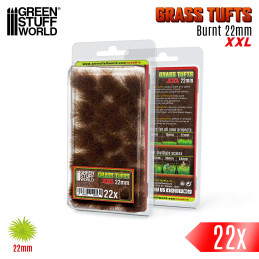 Ciuffi Erba XXL - Autoadesivi - 22mm - BRUCIATO | Vegetazione per modellismo