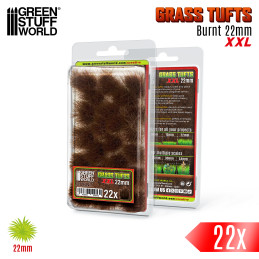 Grass TUFTS XXL - 22mm self-adhesive - BURNT | Basing Materials
