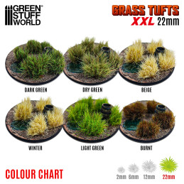 Grass TUFTS XXL - 22mm self-adhesive - BURNT | Basing Materials