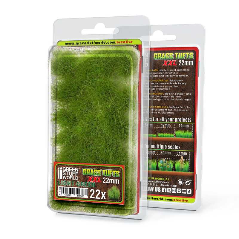 Touffes d'herbe - 22mm - Auto-Adhésif - VERT CLAIR Touffes d'herbe - 22mm - Auto-Adhésif - VERT CLAIR