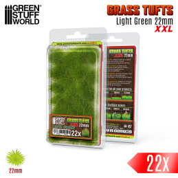Matas Césped XXL - Autoadhesivas - 22mm - VERDE CLARO Vegetación para Maquetas