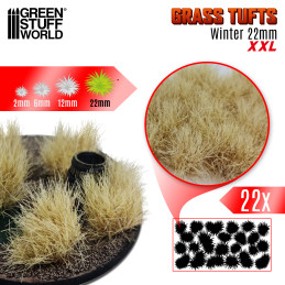 Touffes d'herbe XXL - 22mm - Auto-Adhésif - HIVER | Touffes herbe 22 mm