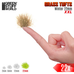 Touffes d'herbe XXL - 22mm - Auto-Adhésif - HIVER | Touffes herbe 22 mm