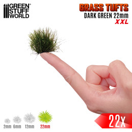 Touffes d'herbe XXL - 22mm - Auto-Adhésif - VERT FONCÉE | Touffes herbe 22 mm Touffes d'herbe XXL - 22mm - Auto-Adhésif - VERT FONCÉE | Touffes herbe 22 mm
