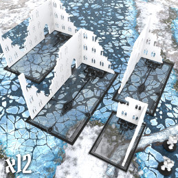 transparenten WTC Glasspack Footprints set kompatibel mit Warhammer 40k | 40k Footprints