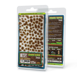 Static Grass Tufts 2mm - color Dry Brown