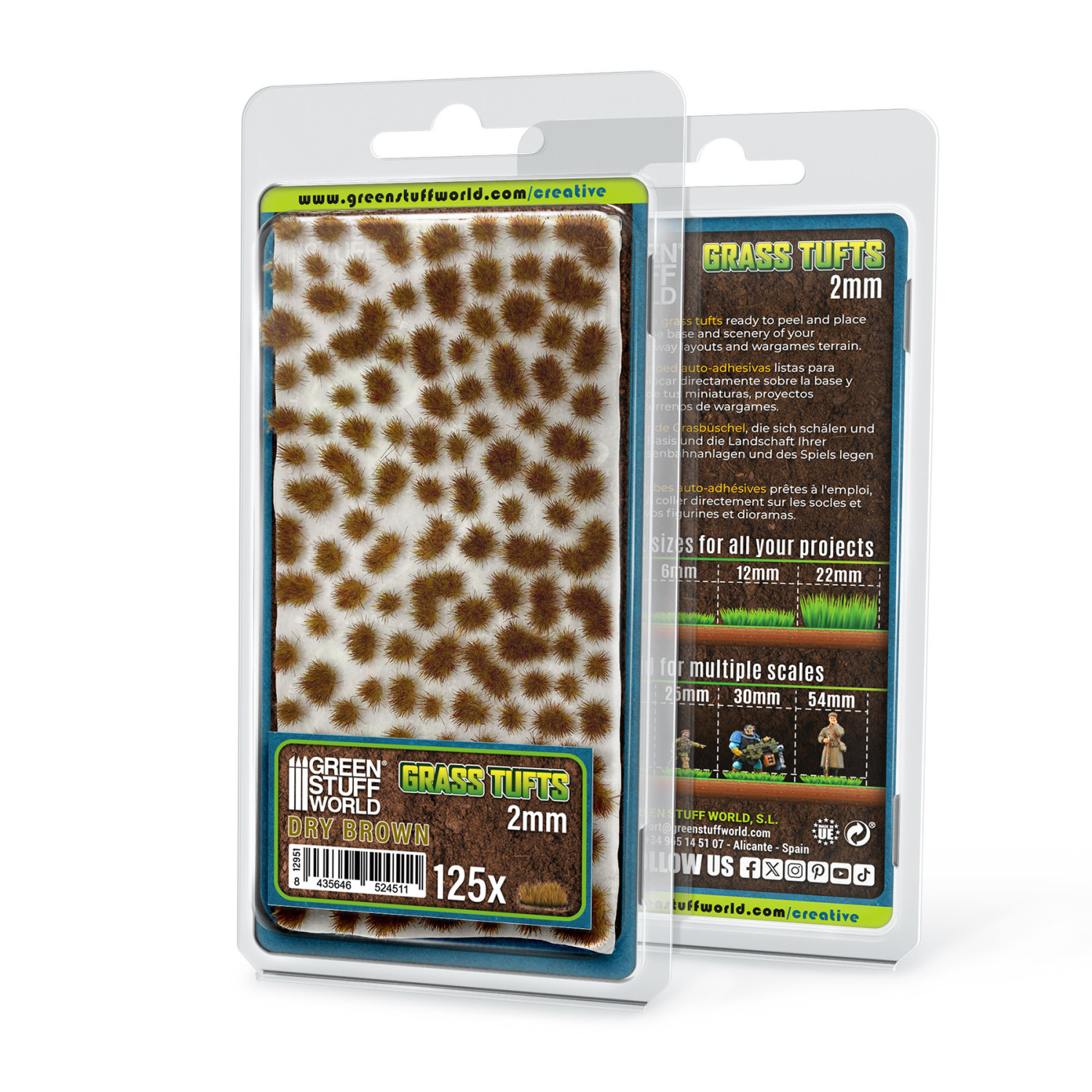 Touffes d'herbe - Static Grass Tufts 2mm - Brun Sec