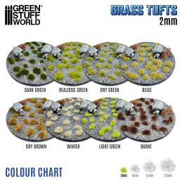 Static Grass Tufts 2mm - color Dry Brown