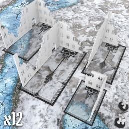 transparenten WTC Glasspack Footprints set kompatibel mit Warhammer 40k | 40k Footprints