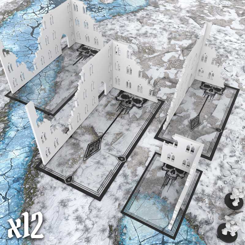 Set de Glasspack Footprints Craneos transparentes - 10 Edición compatibles con Warhammer 40k | 40k Footprints