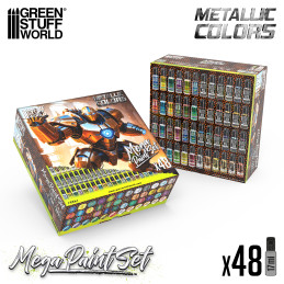 Metallics Mega Paint Set | Model Paint Sets