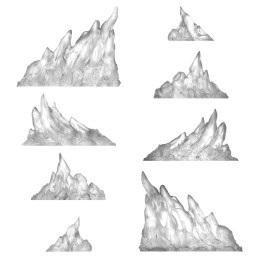 Effets magiques – Ondes de glace. Conjuration magique de résine pour figurines et Wargames