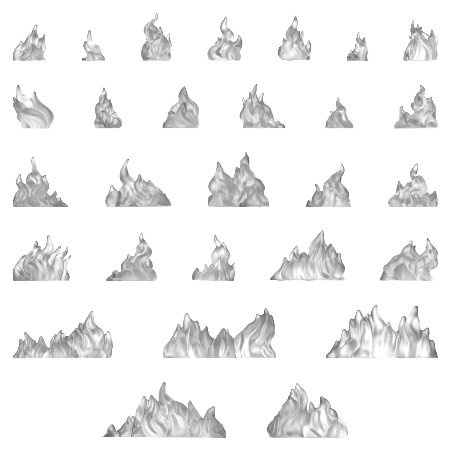 Effets magiques – Flammes petites. Flammes de résine pour figurines et Wargames Effets magiques – Flammes petites. Flammes de résine pour figurines et Wargames