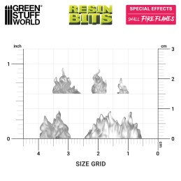 Magische Effekte – Kleine Feuerflammen. Feuerflammen für Miniaturen und Wargames