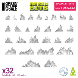 Efectos Mágicos – Llamas de fuego pequeñas. Llamas de fuego de resina para miniaturas y Wargames Efectos Mágicos – Llamas de fuego pequeñas. Llamas de fuego de resina para miniaturas y Wargames