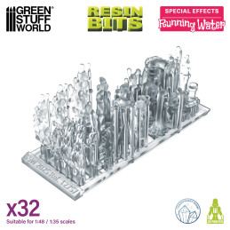 Water Effects – Jets and Splashes. Water effects for dioramas and wargame scenery