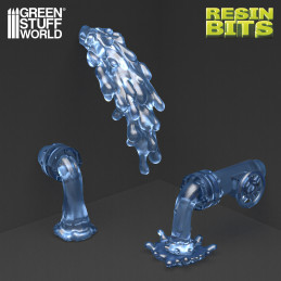 Water Effects – Jets and Splashes. Water effects for dioramas and wargame scenery