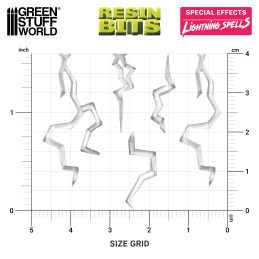 Magic Effects – Lightning Spells. Resin magical spell for miniatures and Wargames