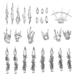 Magic Effects – Ice Spells. Resin magical spell for miniatures and Wargames