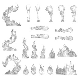Magic Effects – Fire Spells. Resin magical spell for miniatures and Wargames