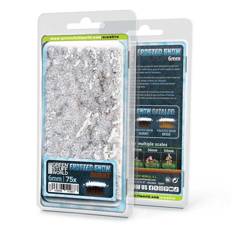 Shrubs TUFTS - 6mm FROSTED SNOW - BURNT | Frosted Snow Tufts Shrubs TUFTS - 6mm FROSTED SNOW - BURNT | Frosted Snow Tufts