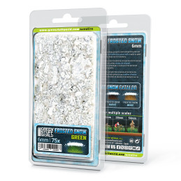 Ciuffi Arbusti di Neve - Autoadesivi - 6mm - VERDE | Ciuffi coperti di Neve