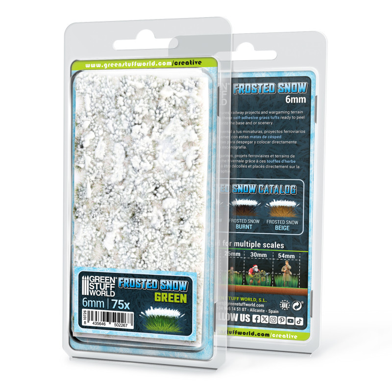 Ciuffi Arbusti di Neve - Autoadesivi - 6mm - VERDE | Ciuffi coperti di Neve Ciuffi Arbusti di Neve - Autoadesivi - 6mm - VERDE | Ciuffi coperti di Neve