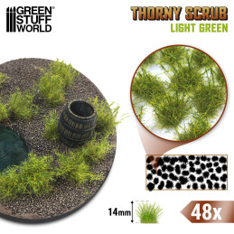 Buisson épineux - VERT CLAIR | Végétation pour Maquette