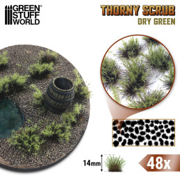 Buisson épineux - VERT SEC | Végétation pour Maquette Buisson épineux - VERT SEC | Végétation pour Maquette